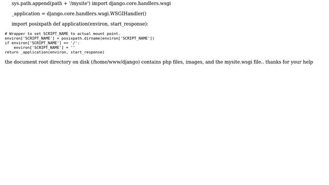 DevOps & SysAdmins: Re: How can Django/WSGI and PHP share / on Apache? смотреть онлайн
