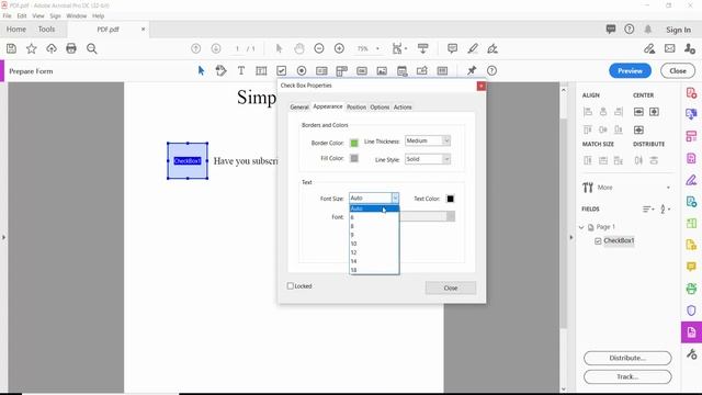 How to edit checkbox in pdf using Adobe Acrobat Pro Dc смотреть онлайн