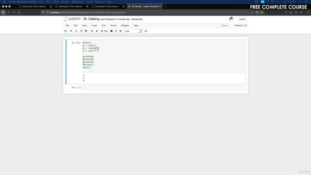 #25 - Casting | Python Full Course - Beginner to Advanced [FREE] смотреть онлайн