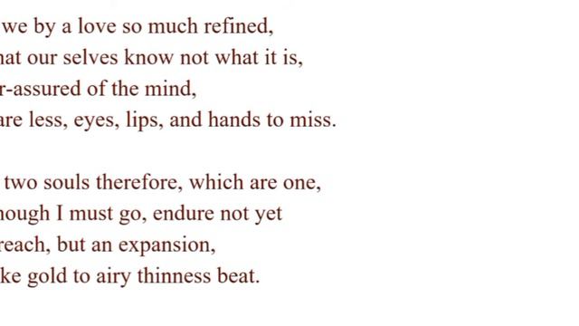 A Valediction: Forbidding mourning by John Donne in Hindi/ Urdu. смотреть онлайн