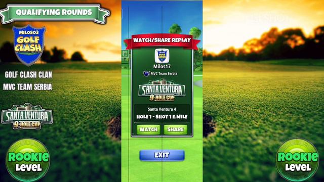 Santa Ventura 9 - Hole Cup : Golf Clash : Hole 1 par 4 Rookie L. Q.R. (Santa Ventura Course) смотреть онлайн