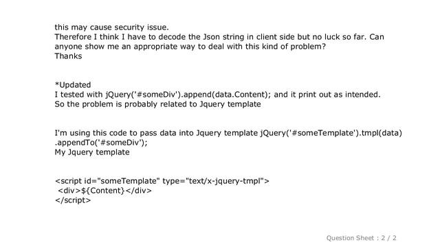 HTML : Json returned my HTML br / in unicode form \u003cbr /\u003e . Causing the br / printed as a смотреть онлайн