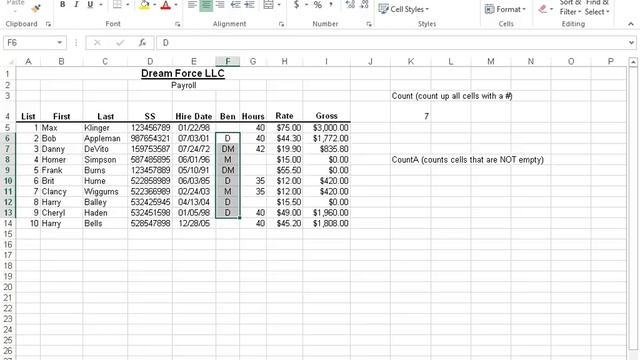 Excel 2013: COUNT and COUNTA Functions Training Video смотреть онлайн