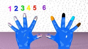 Мультфильм про пальчики 3д. Учим цифры и поем песню про семью пальчиков. Для детей. Счет и цвета.