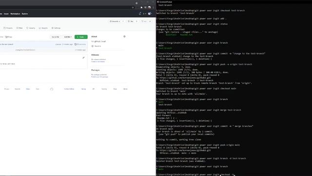 Create/Merge/Delete branches Git смотреть онлайн