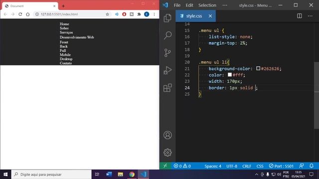 CRIANDO MENU DROPDOWN COM HTML E CSS смотреть онлайн