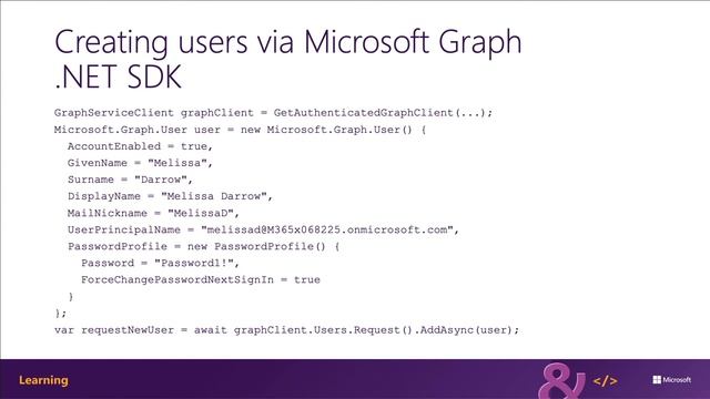 Create, update, and delete users with Microsoft Graph смотреть онлайн