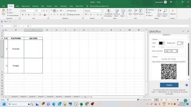 Generate QR Codes in Excel #qrcode #qrcodegenerator #excel смотреть онлайн