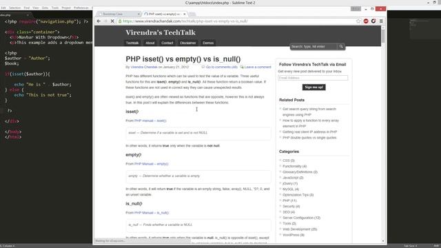 Php Tutorial - Isset смотреть онлайн