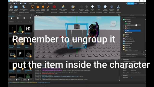How to make a custom character in roblox studio! смотреть онлайн