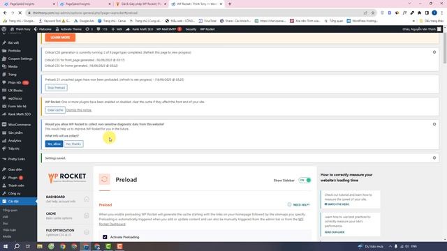 Cách Tăng Tốc Website WordPress 90 - 100 Điểm Google Speed Insight Với Plugin WP RocKet 2023 смотреть онлайн