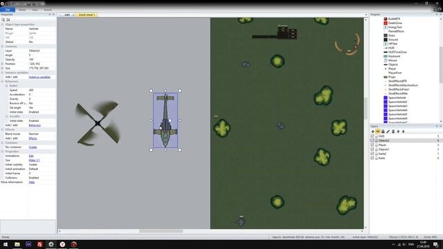 Construct 2 | Создание PUBG 2D, Урок 11 - Полёт и высадка с вертолёта. смотреть онлайн