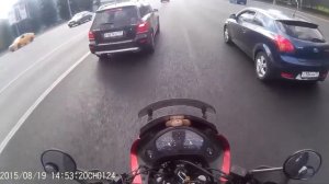 на мото хонда трансальп 650 по кутузовскому проспекту.