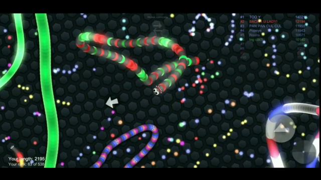😮Занял 2-е место в рейтинге #slitherio #летсплей #игры смотреть онлайн