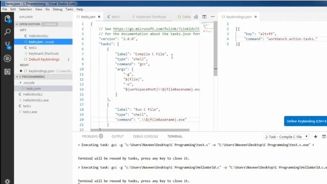 Visual studio code keyboard shortcut for compiling and running c program смотреть онлайн