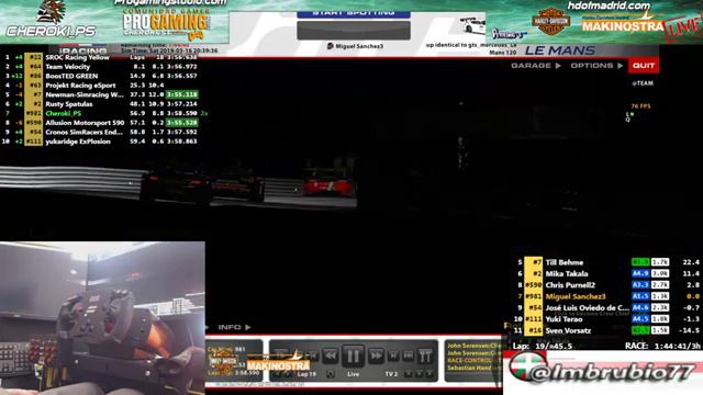 iRacing | Live | WebCam de volante | VRS Endurance | Mercedes GT3 | LeMans | @Cheroki_PS ( Carrera смотреть онлайн