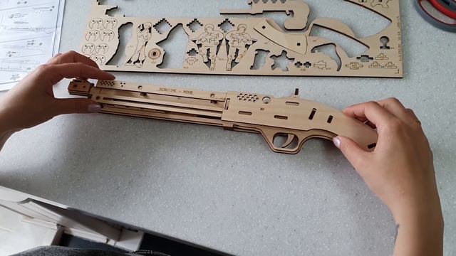 Terminator Robotime Justice Guard Gun Toy. 3D Wooden Puzzle Build DIY Best Gift Idea смотреть онлайн