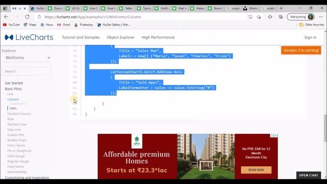 WinForms Tutorial : Google MaterialSkin.2 in WinForms | Live Charts | C# | Source Code смотреть онлайн