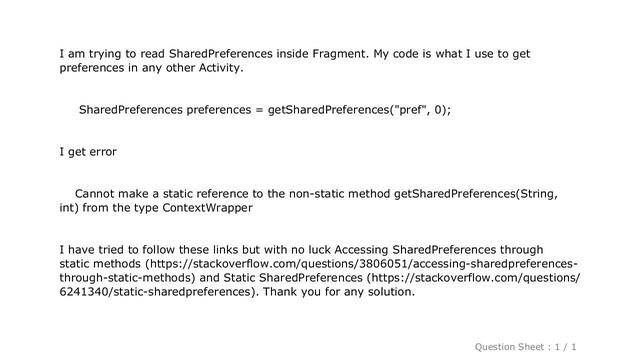 Android : Android SharedPreferences in Fragment смотреть онлайн