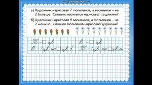 Математика 1 класс Урок 74 Решение задач