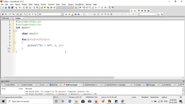 Write a c program to print all the ASCII values and their equivalent characters using a while loop. смотреть онлайн