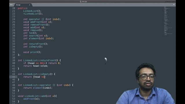 20.2 Building a Linked List - Part 2 | Singly linked list | operator overload смотреть онлайн