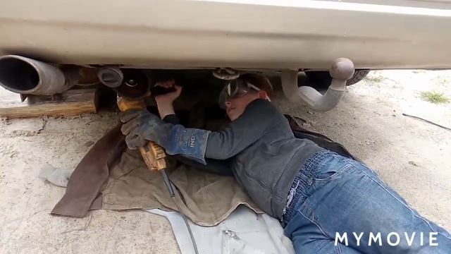 Ремонт глушителя форд скорпио (Ford Scorpio) замена банки) смотреть онлайн