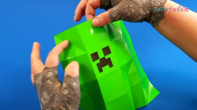 Оригами из бумаги Крипер из Майнкрафта смотреть онлайн