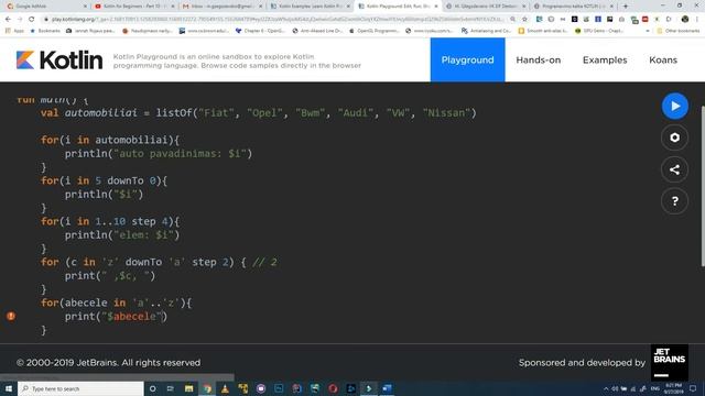 Programavimo kalba Kotlin #5 For, while, do while, if sakiniai смотреть онлайн