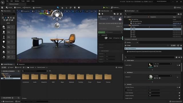 Unreal Engine 4 & 5 - Take Recorder demo - record physics animation смотреть онлайн