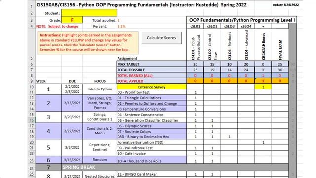 Python 00 - Going Gradeless (Spring 2022) смотреть онлайн