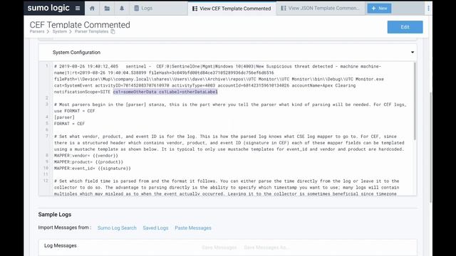 Cloud SIEM Log Parser Templates смотреть онлайн