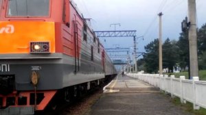 Отправление ЭП1-018 с поездом Абакан Красноярск