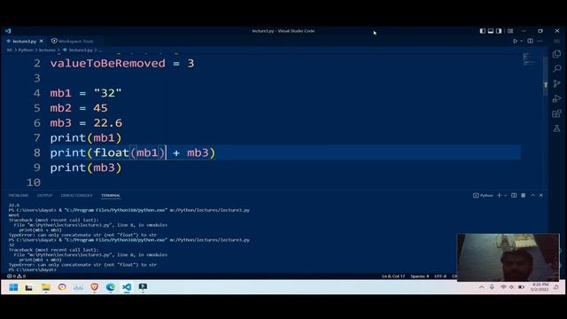 5-Variables,Typecasting and Datatypes in Python in English|Python Tutorials For Absolute Beginners смотреть онлайн