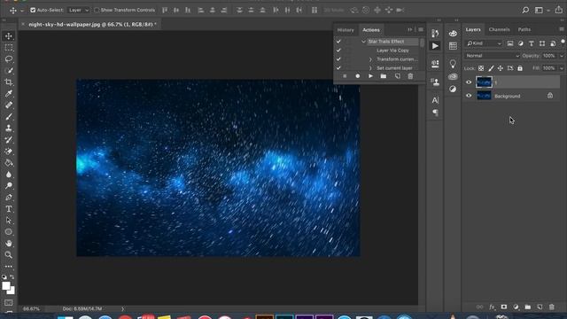 How to create STAR TRAILS in PHOTOSHOP // Quickest WAY! смотреть онлайн