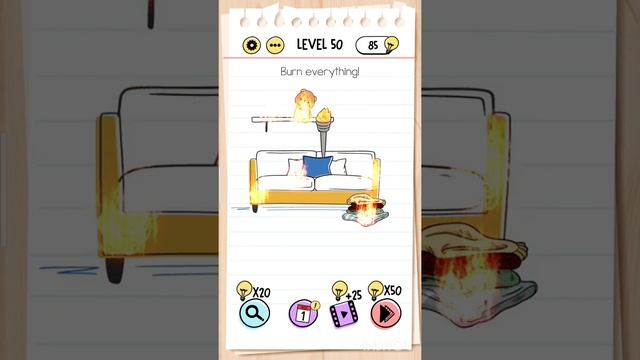 Can I complete the level 50 of BRAIN TEST ? #shorts #braintest #level50 #50 #challenge #game смотреть онлайн