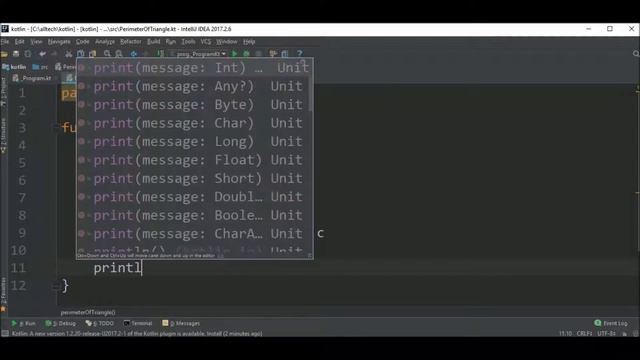 perimeter of triangle in kotlin смотреть онлайн
