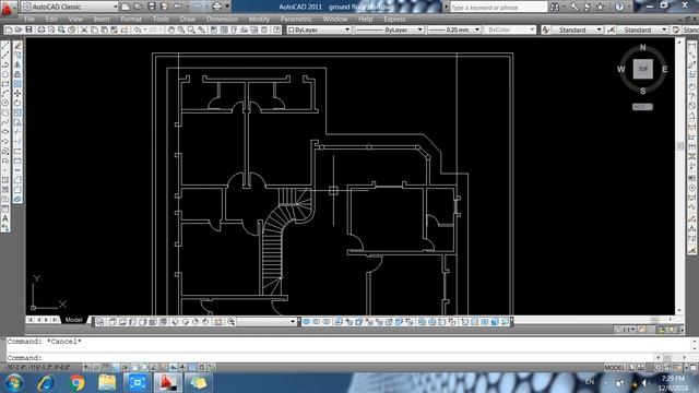 Backside Elevation of ground floor plan part 6/9 Autocad смотреть онлайн
