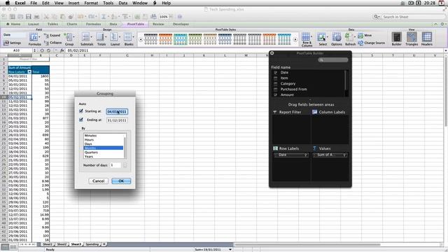 Excel : How to Group Data By Month and Day in a Pivot Table смотреть онлайн