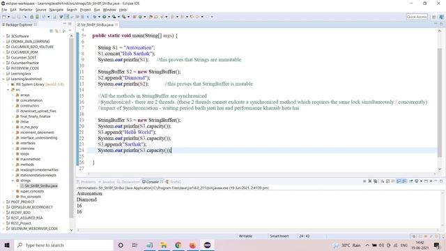 (In Hindi)String vs StringBuffer vs StringBuilder смотреть онлайн