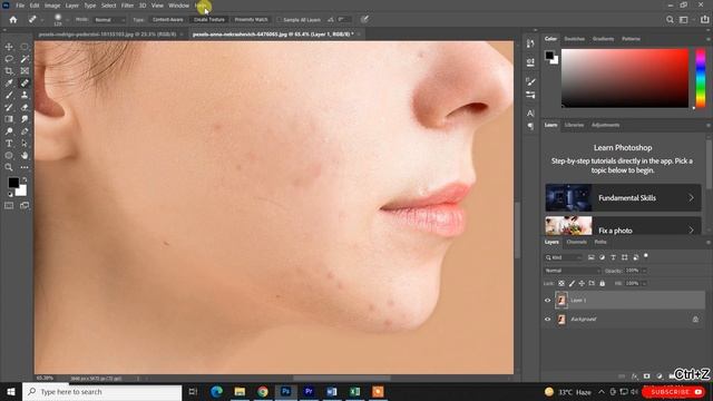 Healing Tool, Spot Healing Brush Tool, Patch Tool - Adobe Photoshop for Beginners - Class 16 смотреть онлайн