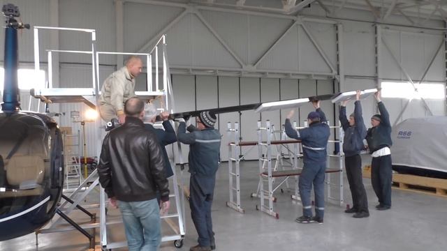 Helicopter Robinson R66 Assembling In Kyiv, Ukraine