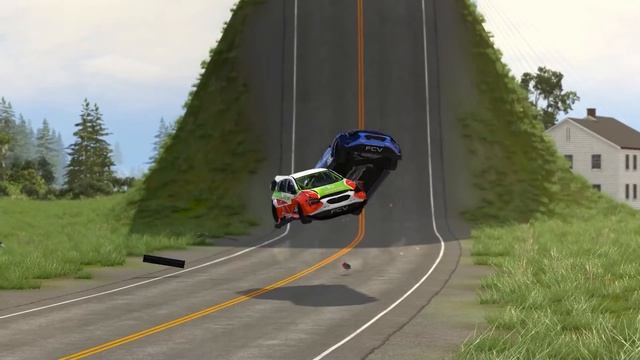 Cars vs Giant Bulge ▶️ BeamNG Drive смотреть онлайн
