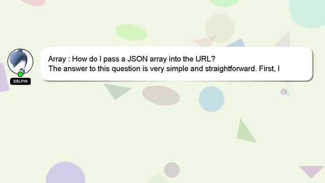 Array : How do I pass a JSON array into the URL? смотреть онлайн