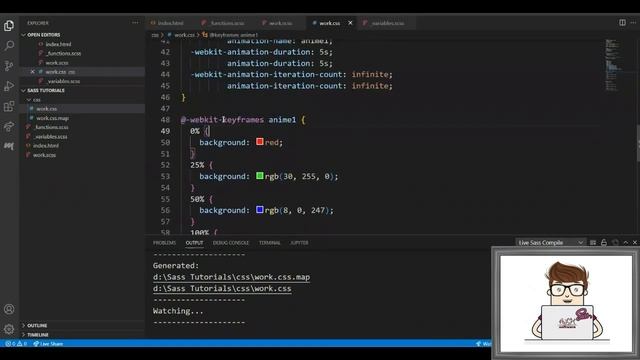 Learning SASS tutorials - lesson 7 - CSS Animation || دروس تعلم ساس смотреть онлайн
