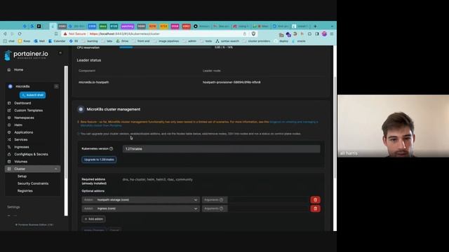 Using Portainer to create and manage MicroK8s clusters смотреть онлайн