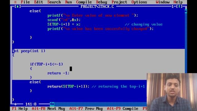 Data Structure - PART - 19 - C - Program For - Stack Operations - Push | Pop | Peep | Change смотреть онлайн
