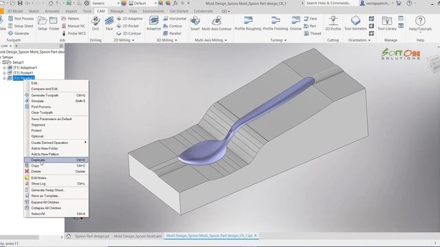 Inventor 2022 Tutorial #9 | Mold Core & Cavity Pathching | InventorCAM Mill 3D Toolpath смотреть онлайн