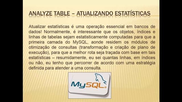 UTFPR-CM - Manutenção em MySQL - CHECK, REPAIR, ANALYZE, OPTIMIZE e MYSQLDUMP смотреть онлайн