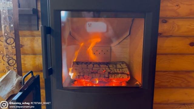 Отопление мансарды. Установка печи WIKING Mini 4. Высота дымохода смотреть онлайн